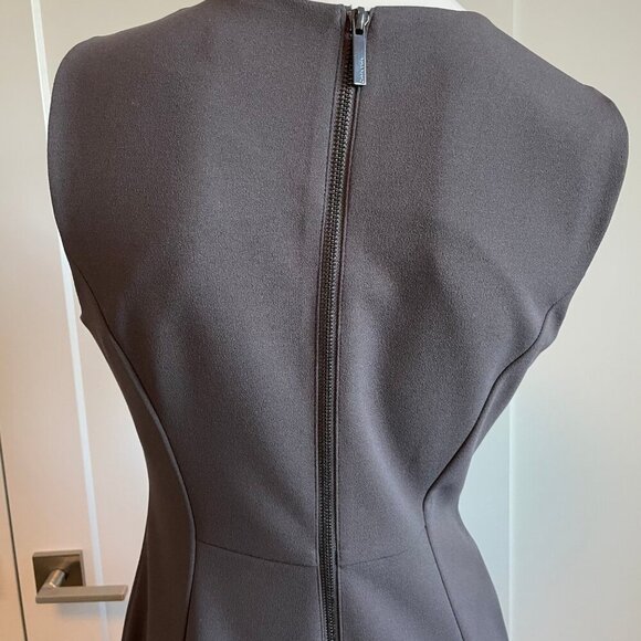 Calvin Klein Slvless Round Nk Poly Spandex Midi Sheath Dress Grey Sz 6 NWOT - Picture 7 of 10